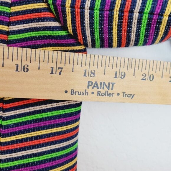 Talbots Petites 2 Piece Pencil Skirt Suit Set Sz 4P Rainbow Striped Fun Career - Picture 11 of 15